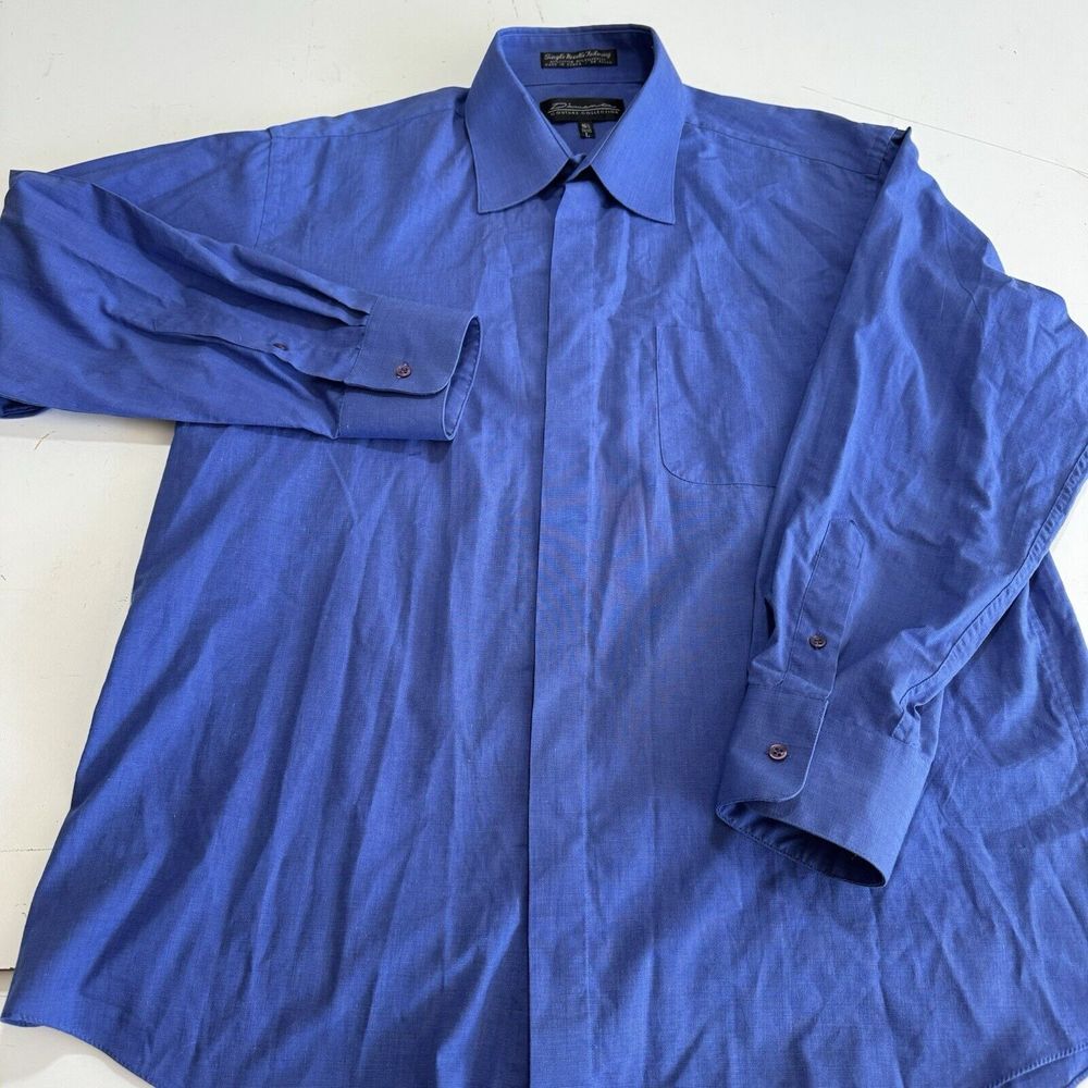 Damante Couture Collection Men's Blue Shirt Long Sleeves Size 16-32/33(L) . - Picture 3 of 8